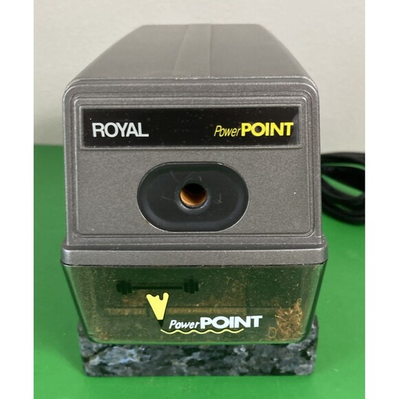 Other - Royal Power Point Electric Pencil Sharpener Auto Stop Office School TESTED Gray
